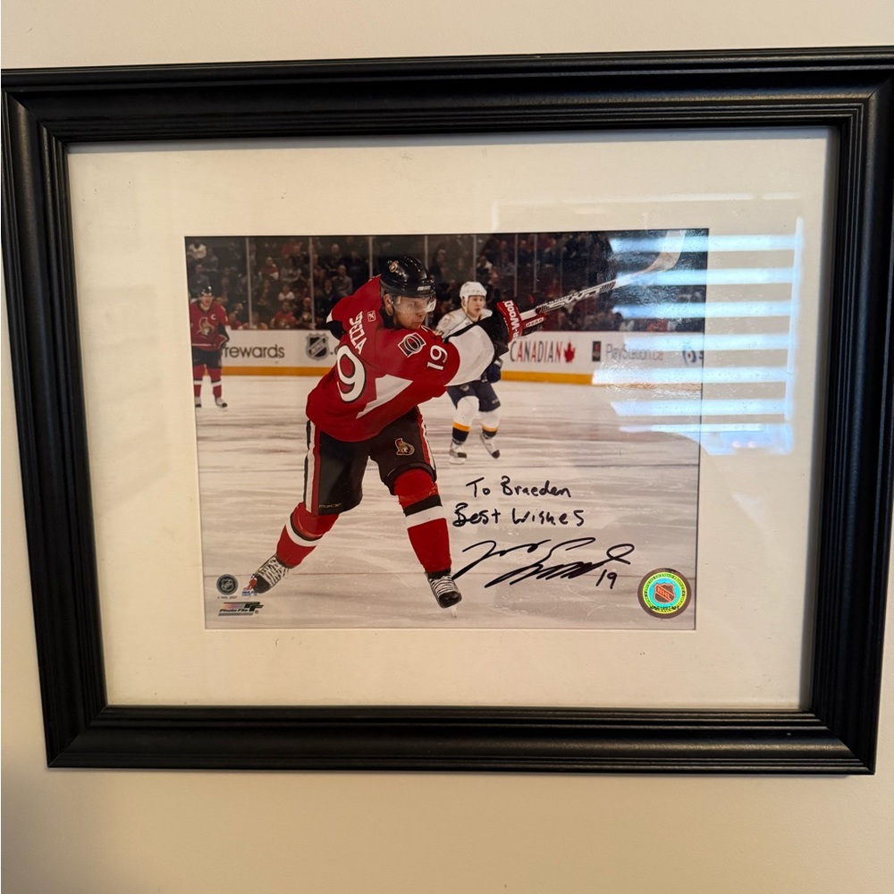 Framed Jason Spezza Autographed Hockey Photo